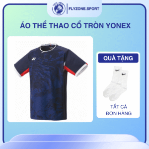 Áo thể thao cổ tròn họa tiết YONEX